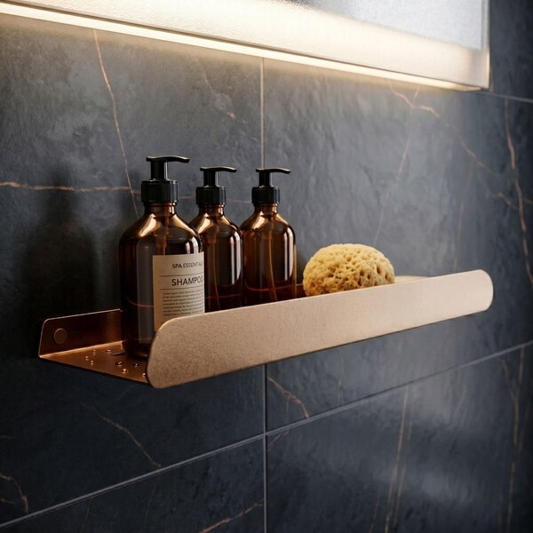 Bathroom shelf SF03 45cm copper brush