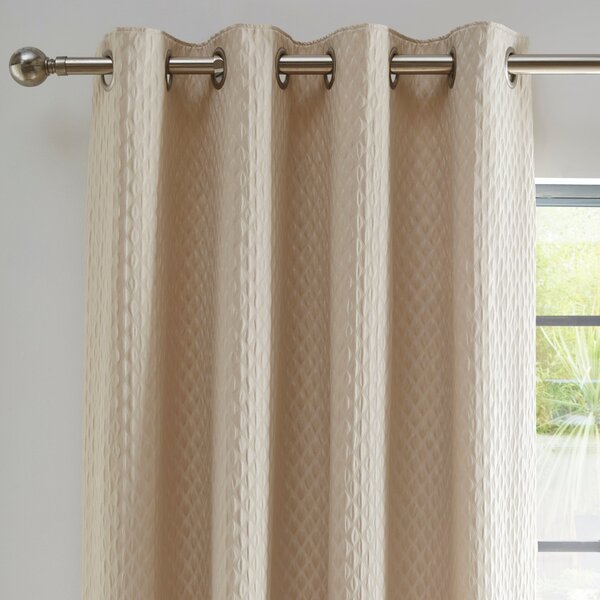 Cassie Gold Blackout Eyelet Curtains Gold