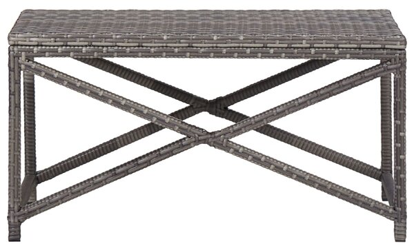 Garden Bench 80 cm Poly Rattan Grey