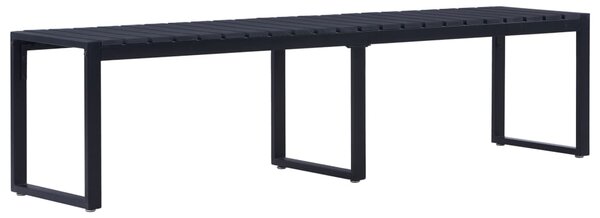 Garden Bench 180 cm PS Board Black