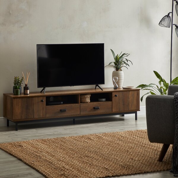 Fulton Extra Wide Pine TV Unit Pine (Brown)