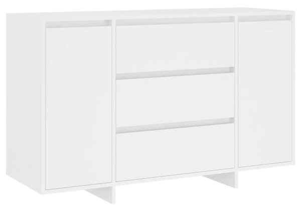 Sideboard with 3 Drawers White 120x41x75 cm Engineered Wood