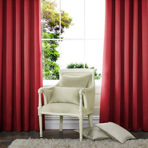 Satin Made to Measure Curtains Scarlet