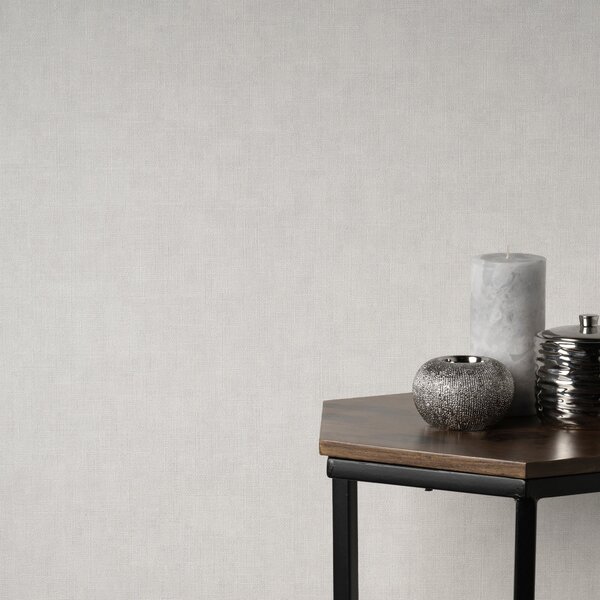 Milano Hessian Off White Vinyl Wallpaper Off White