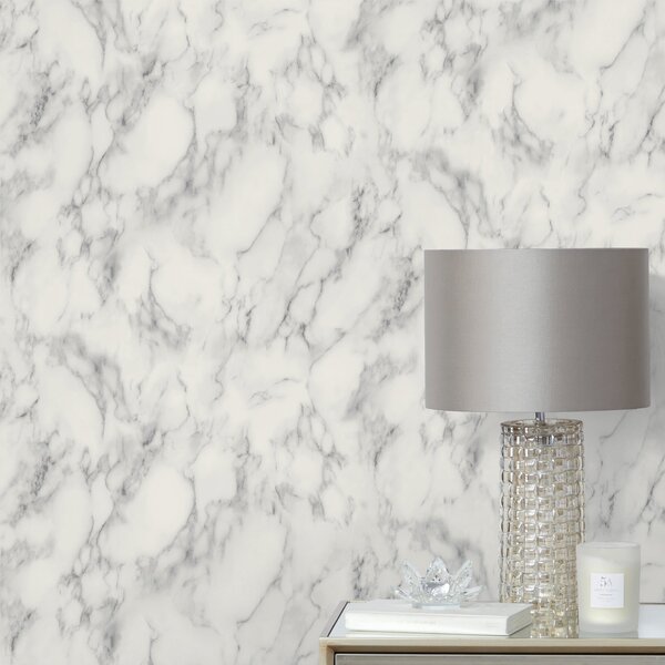 Grey Marble Wallpaper Grey and White