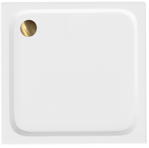 Shower tray Rea Belmond White 90x90 Brush Gold