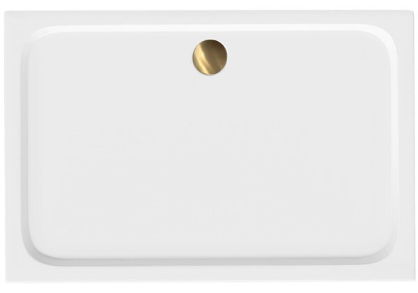 Shower tray Rea Belmond White 80x100 Brush Gold