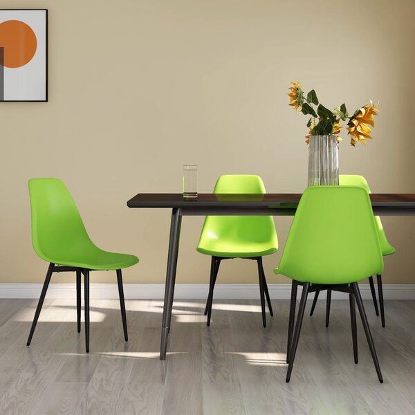 Dining Chairs 4 pcs Green PP