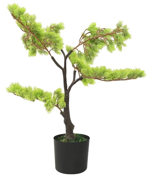 Artificial Cypress Bonsai with Pot 60 cm Green