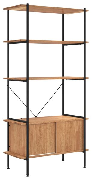 5-Tier Shelving Unit with Cabinet 80x40x163 cm Steel and Engineered Wood