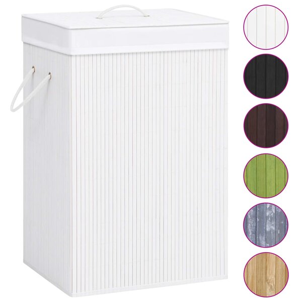 Bamboo Laundry Basket White