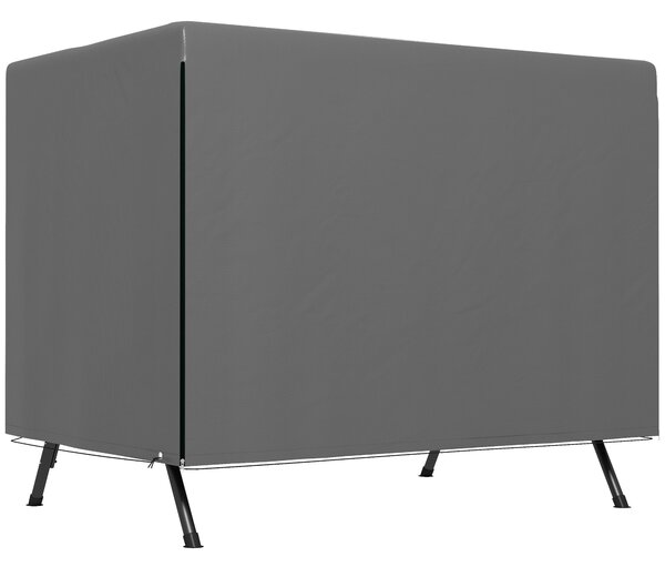 Outsunny Waterproof Swing Bench Cover: Anti-UV Outdoor Furniture Protector, Dark Grey, 215L x 155W x 150Hcm