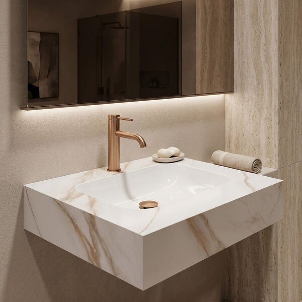 Wall-hung washbasin REA Aresa Grey Gold 60