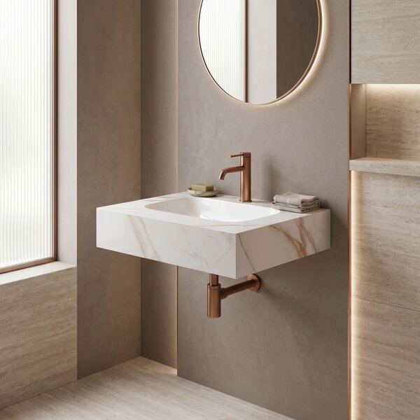 Wall-hung washbasin REA Aresa Grey Gold 60