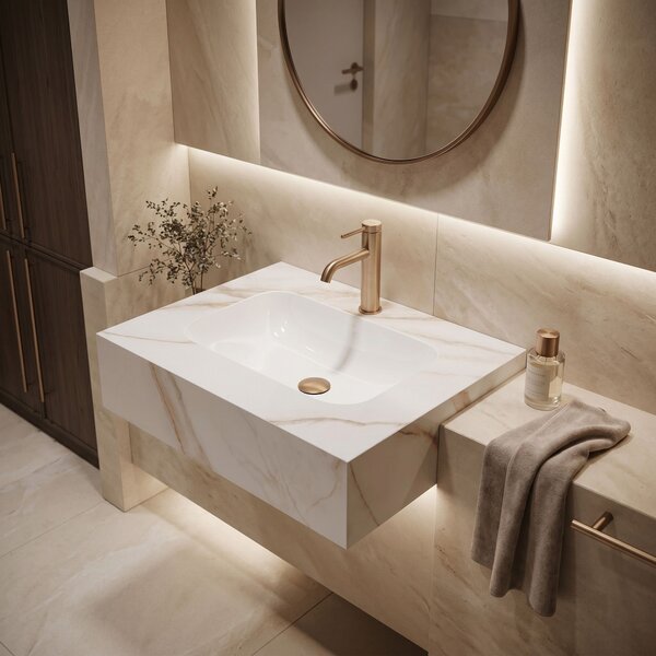 Wall-hung washbasin REA Aresa Grey Gold 60