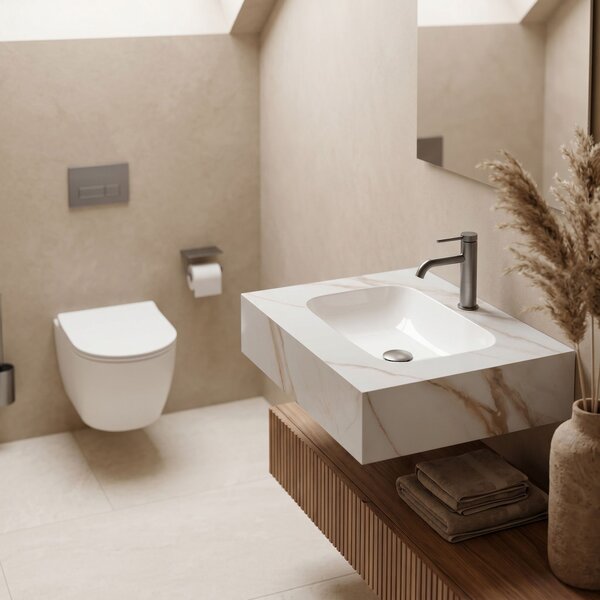 Wall-hung washbasin REA Aresa Grey Gold 60