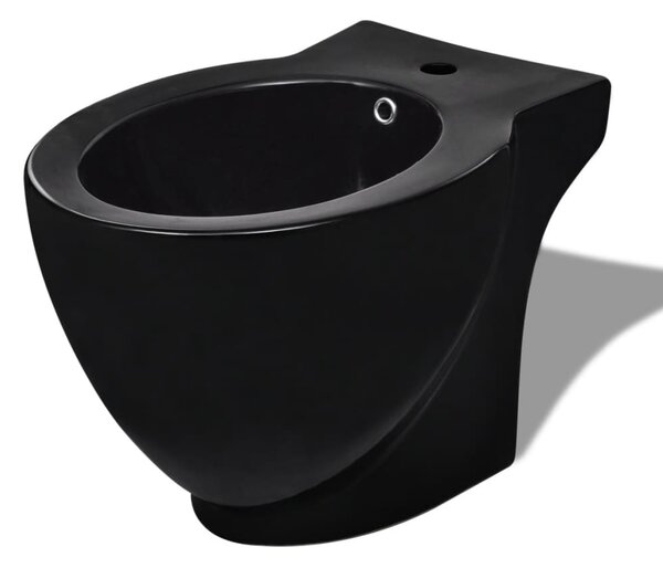 Round Bidet Stand Black High-quality Ceramic