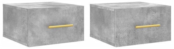 Wall-mounted Bedside Cabinets 2 pcs Concrete Grey 35x35x20 cm