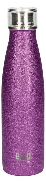 Built Purple Glitter 500ml Stainless Steel Water Bottle Purple