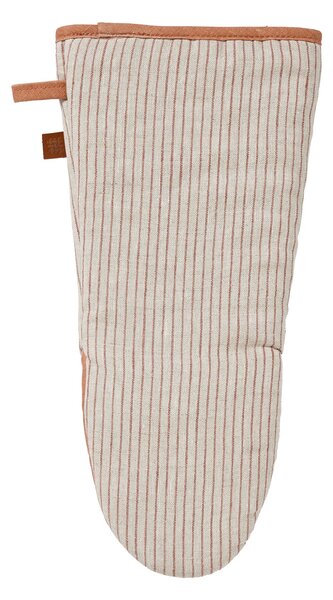 Ulster Weavers 1880 Linen Coral Single Oven Glove Cream and Coral