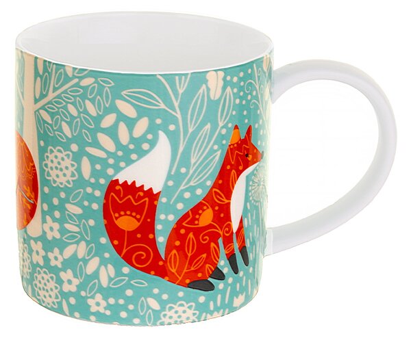 Ulster Weavers Foraging Fox Mug Blue/White/Orange