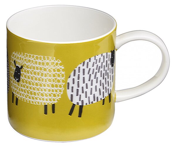 Ulster Weavers Dotty Sheep Mug Yellow/Black/White