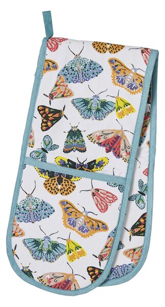 Ulster Weavers Butterfly House Double Oven Glove White, Blue and Yellow