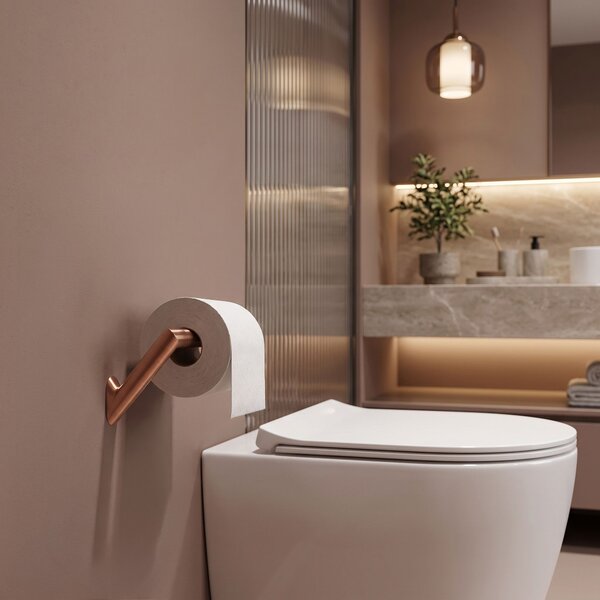 Toilet paper holder Will Brush Copper