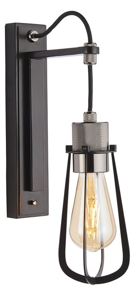 Ulmer Knurled Wall Light in Black Chrome