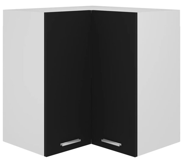 Hanging Corner Cabinet Black 57x57x60 cm Engineered Wood