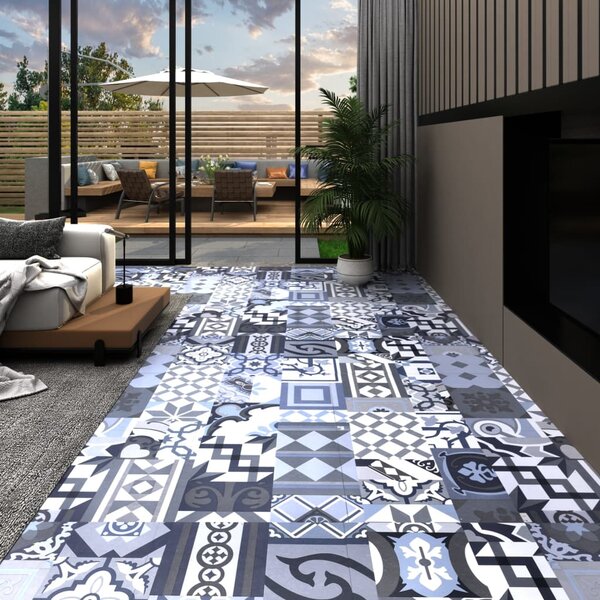 PVC Flooring Plank Self-adhesive 5.11 m² Coloured Pattern