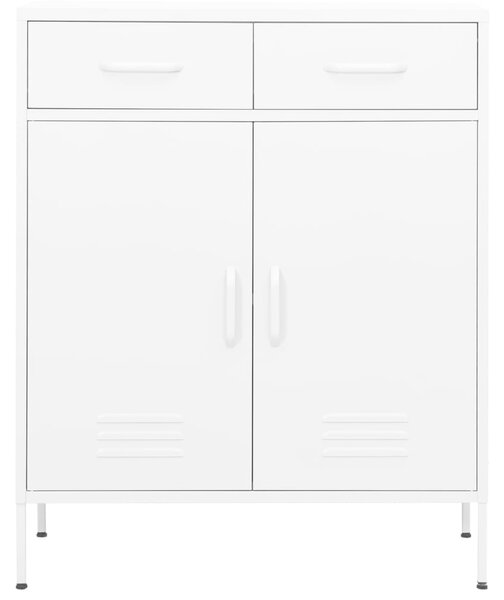 Storage Cabinet White 80x35x101.5 cm Steel