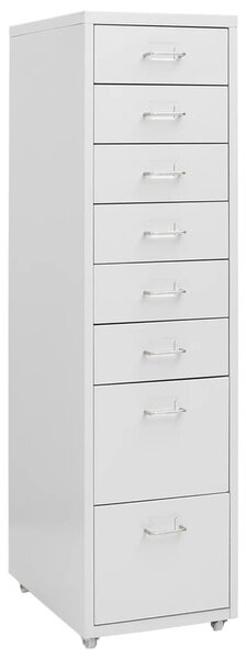 Mobile File Cabinet Grey 28x41x109 cm Metal