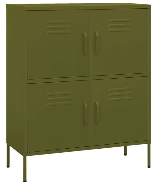 Storage Cabinet Olive Green 80x35x101.5 cm Steel