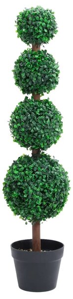 Artificial Boxwood Plant with Pot Ball Shaped Green 90 cm