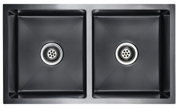 Handmade Kitchen Sink Black Stainless Steel