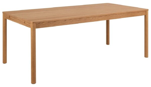 Athens Wooden Rectangular Dining Table In Oak