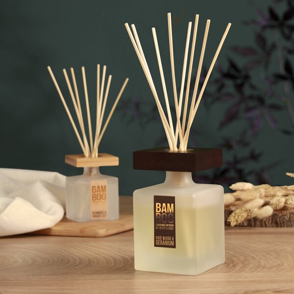 Bamboo Oud Wood & Geranium Diffuser Clear