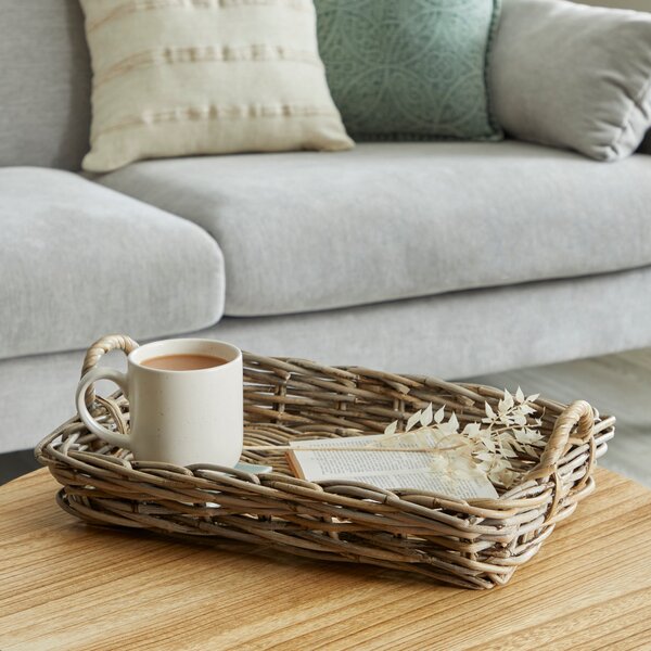 Churchgate Rattan Tray Grey