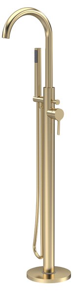 Aztec Tec Floor Standing Bath Shower Mixer Tap Brass