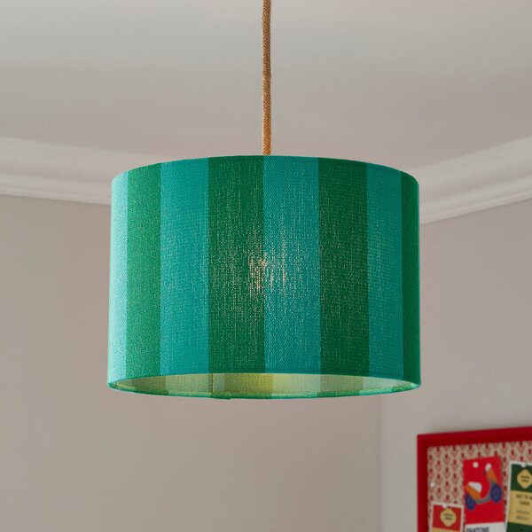 Beatrice Striped Lamp Shade Emerald
