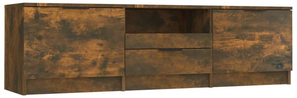 TV Cabinet Smoked Oak 140x35x40 cm Engineered Wood