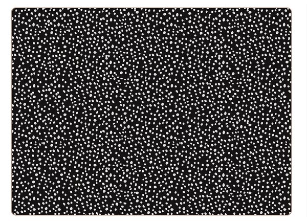 Set of 4 Dottie Placemats Black and White