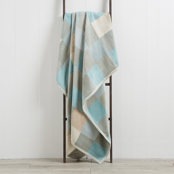 Thermosoft Squares 220cm x 240cm Blanket Duck Egg Blue