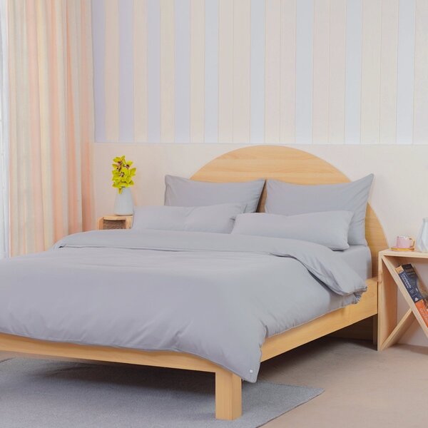 Ackly Bamboo - Dove Grey Duvet Cover, Double