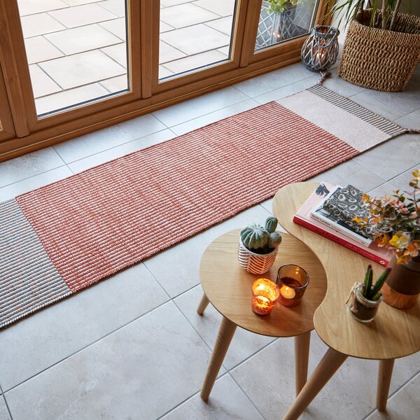 Anu Wool Runner Orange, Red and Beige