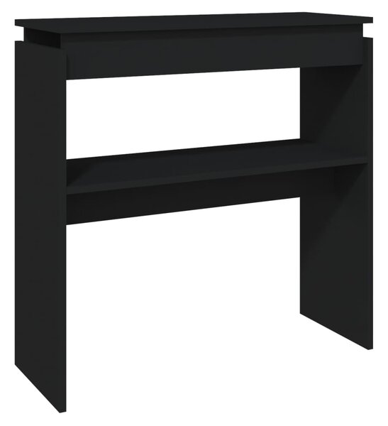 Console Table Black 80x30x80 cm Engineered Wood