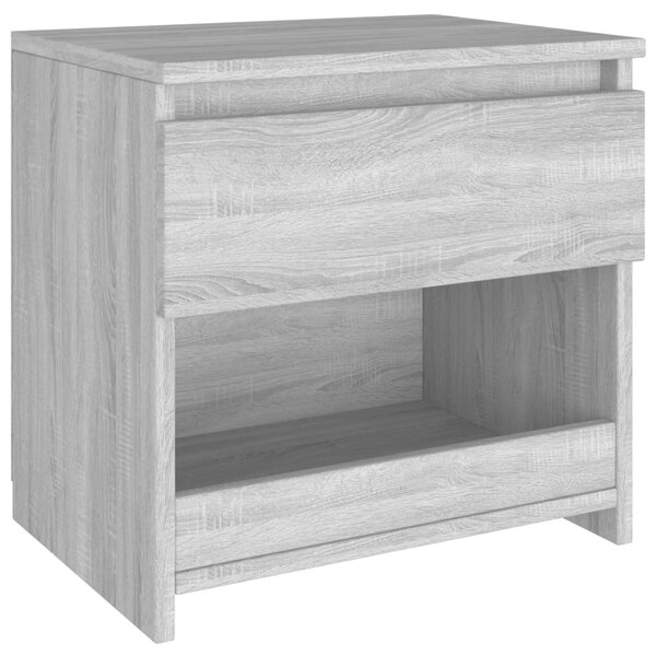 Bedside Cabinet Grey Sonoma 40x30x39 cm Engineered Wood