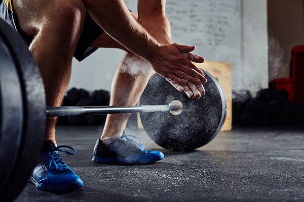 Art Photography Closeup of weightlifter clapping hands before, BartekSzewczyk, (40 x 26.7 cm)