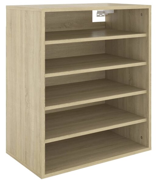 Shoe Cabinet Sonoma Oak 60x35x70 cm Engineered Wood